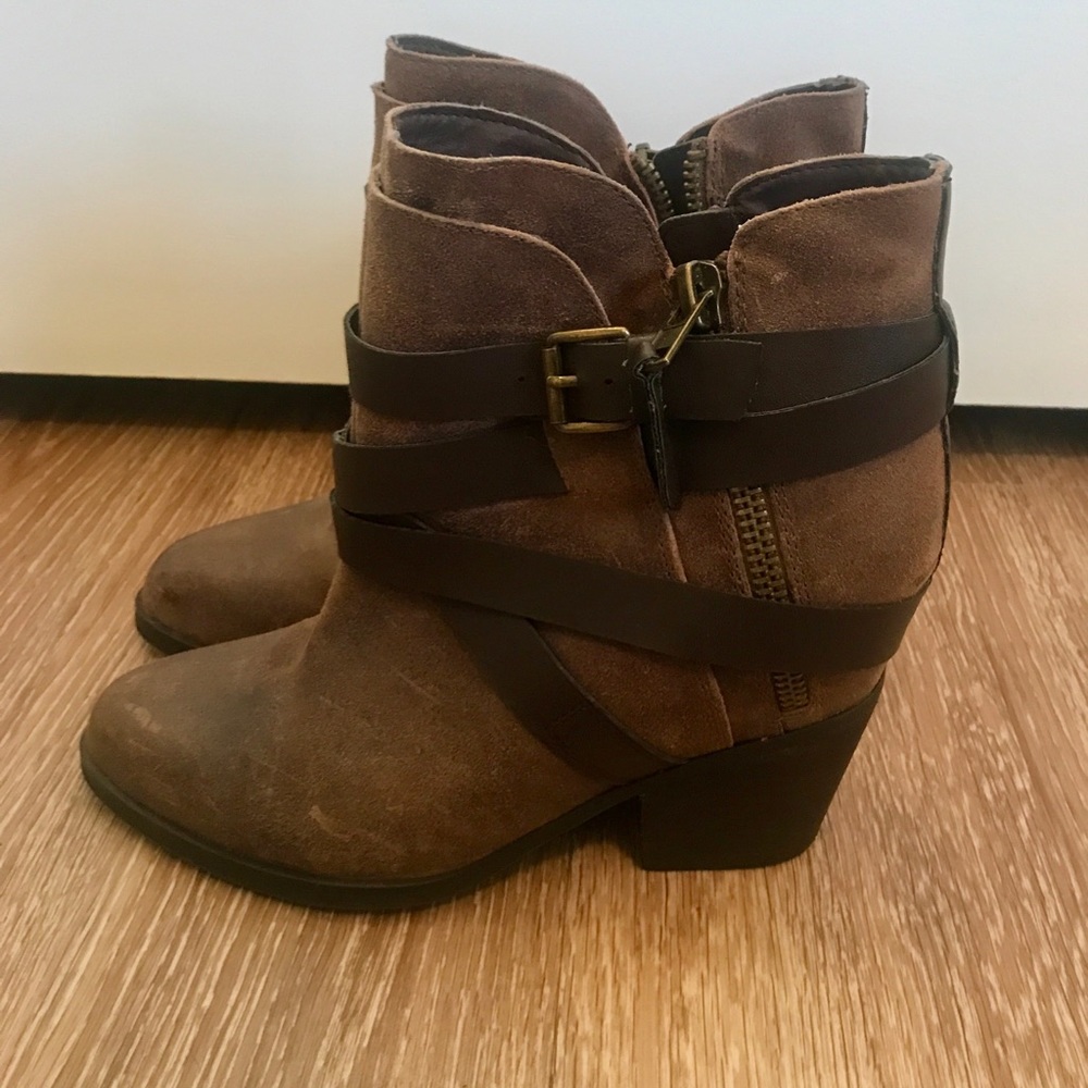 Steve Madden Leather Wrap Booties Size 11